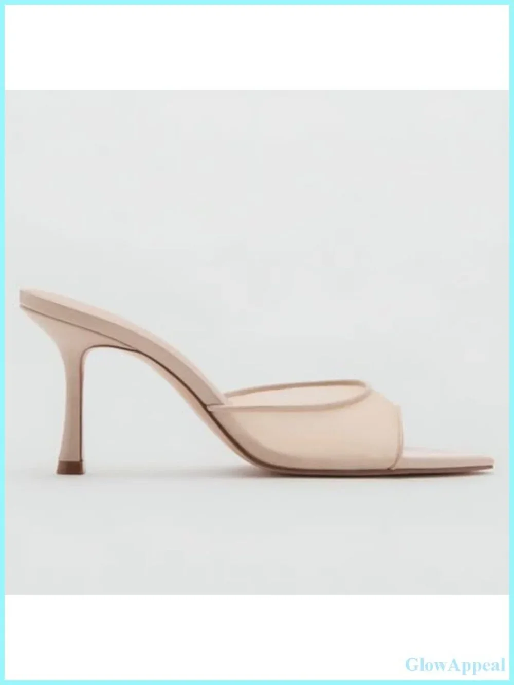 Women's Open Toe Mule Heels Slip On Stiletto Kitten Heels Patent Leather Pumps